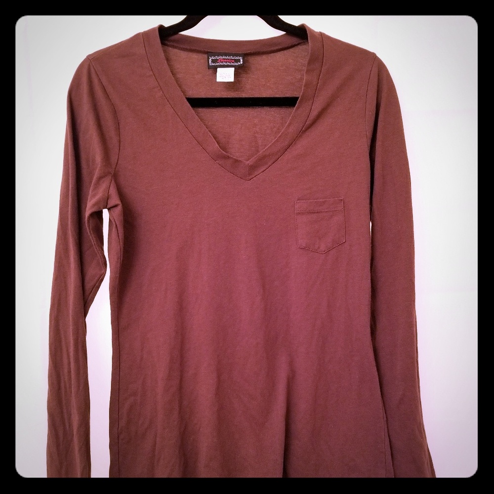 Brown long sleeve tee, by Licorice. Size large.